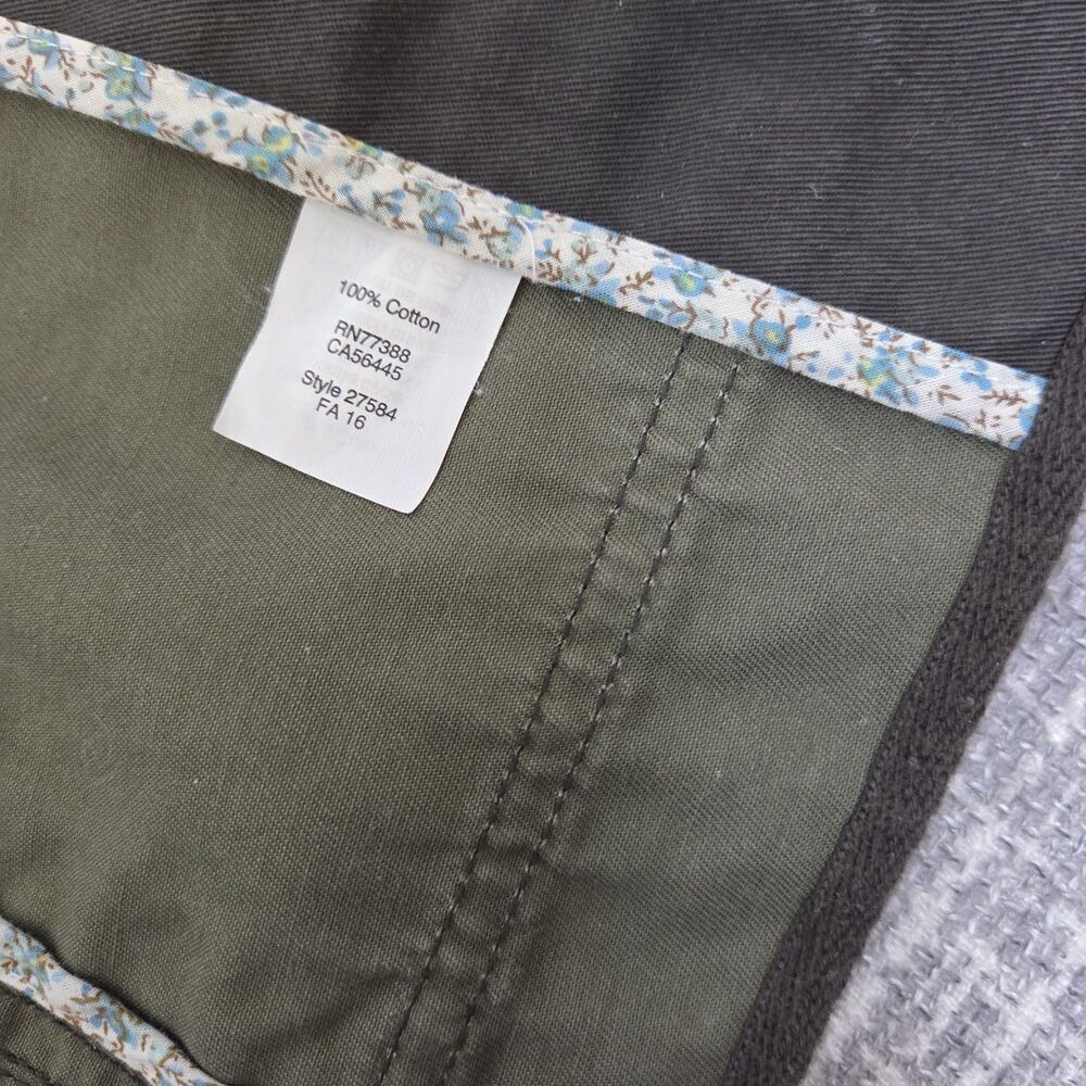 J. Crew Relaxed Boyfriend Field Jacket Lt Resin Coated Womens S Moss 27584 - Picture 6 of 10